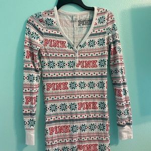 Pink Holiday Theme Onesie